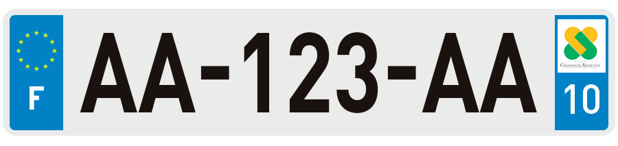 Plaque Immatriculation Aube