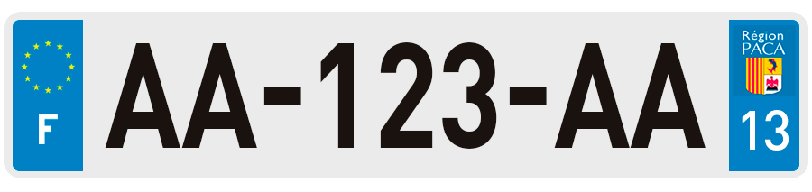 Plaque Immatriculation Bouches-du Rhône