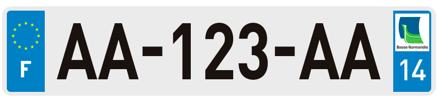 Plaque du Calvados ancien blason Basse Normandie