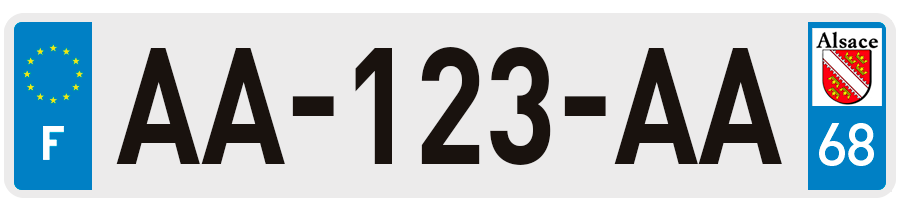 Plaque Immatriculation Haut Rhin