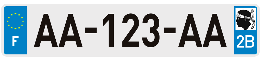 Plaque Immatriculation Haute-Corse