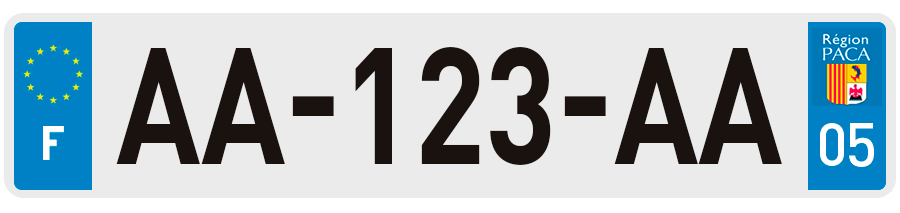 Plaque Immatriculation Hautes-Alpes