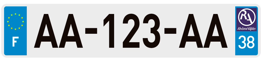 Plaque Immatriculation Isère