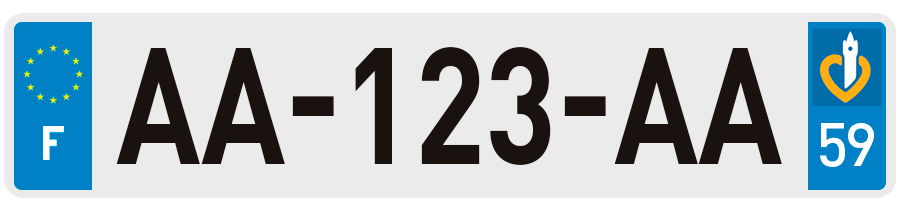 Plaque Immatriculation Nord