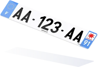Illustration plaque d'immatriculation
