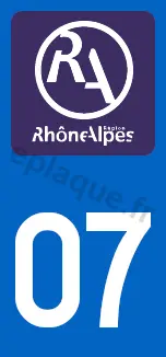 Logo plaque Rhône-Alpes 07