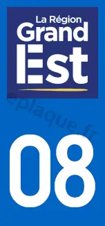 Logo plaque Grand Est 08