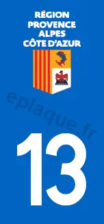 Logo plaque Provence-Alpes-Côte-d'Azur 13