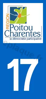 Logo plaque Poitou-Charentes 17
