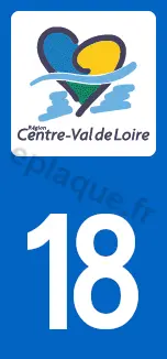 Logo plaque Centre-Val de Loire 18