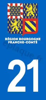 Logo plaque Bourgogne-Franche-Comté 21