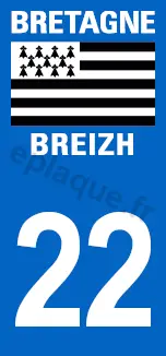 Logo plaque Bretagne 22