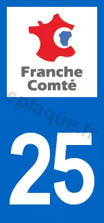 Logo plaque Franche Comté 25
