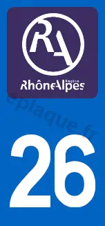 Logo plaque Rhône-Alpes 26