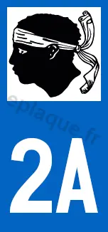 Logo plaque Corse 2A