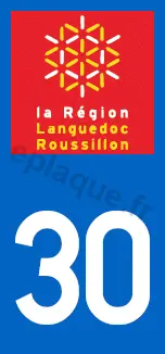 Logo plaque Languedoc-Roussillon 30