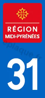 Logo plaque Midi-Pyrénées 31