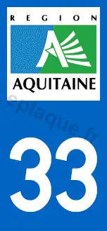 Logo plaque Aquitaine 33