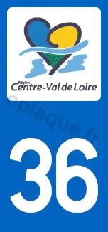 Logo plaque Centre-Val de Loire 36