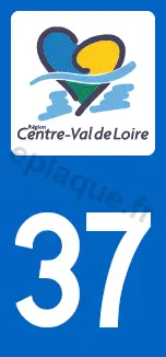 Logo plaque Centre-Val de Loire 37