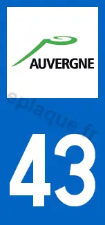 Logo plaque Auvergne 43