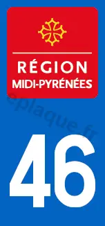 Logo plaque Midi-Pyrénées 46