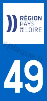 Logo plaque Pays de la Loire 49
