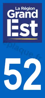 Logo plaque Grand Est 52