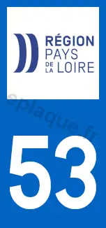 Logo plaque Pays de la Loire 53