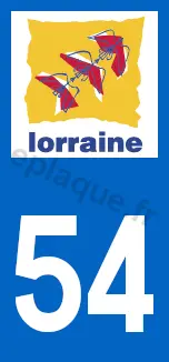 Logo plaque Lorraine 54