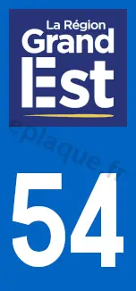 Logo plaque Grand Est 54
