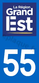 Logo plaque Grand Est 55
