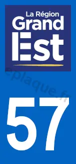Logo plaque Grand Est 57