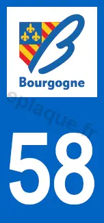 Logo plaque Bourgogne 58