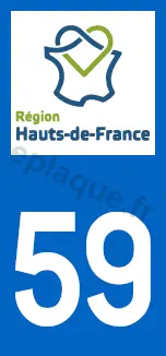 Logo plaque Hauts-de-France 59