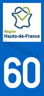 Logo plaque Hauts-de-France 60