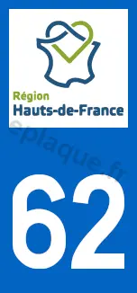Logo plaque Hauts-de-France 62