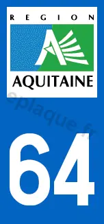Logo plaque Aquitaine 64