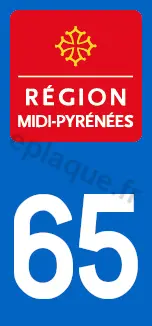 Logo plaque Midi-Pyrénées 65