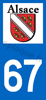 Logo plaque Alsace 67