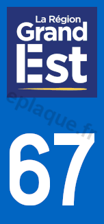 Logo plaque Grand Est 67