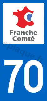 Logo plaque Franche Comté 70