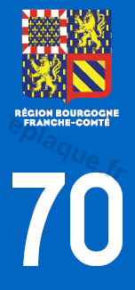 Logo plaque Bourgogne-Franche-Comté 70