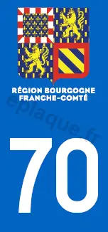 Logo plaque Bourgogne-Franche-Comté 70