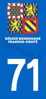 Logo plaque Bourgogne-Franche-Comté 71