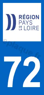 Logo plaque Pays de la Loire 72