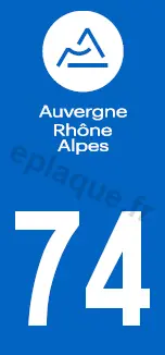 Logo plaque Auvergne-Rhône-Alpes 74
