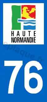 Logo plaque Haute-Normandie 76