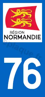 Logo plaque Normandie 76
