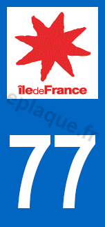 Logo plaque Île-de-France 77